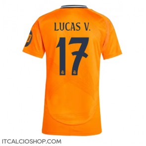 Real Madrid Lucas Vazquez #17 Seconda Maglia Femmina 2024-25 Manica Corta
